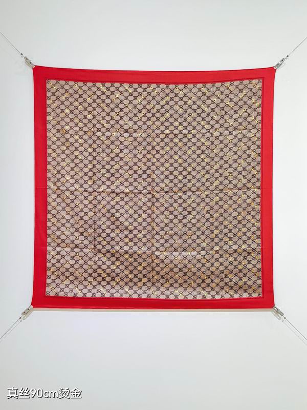 Gucci silk Scarf 90X90cm E14 (28)