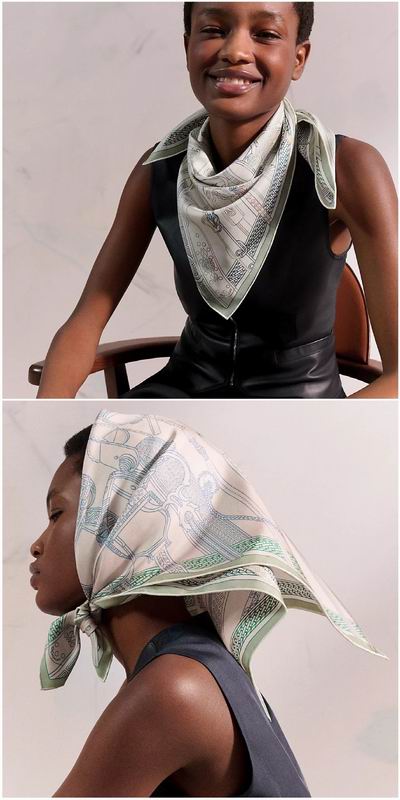 Hermes silk Scarf 90X90cm E04 (17)