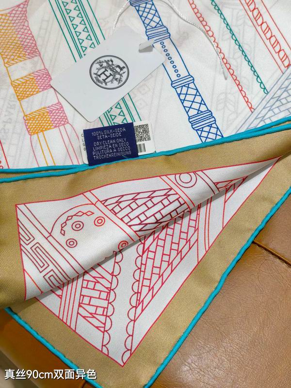 Hermes silk Scarf 90X90cm E04 (21)