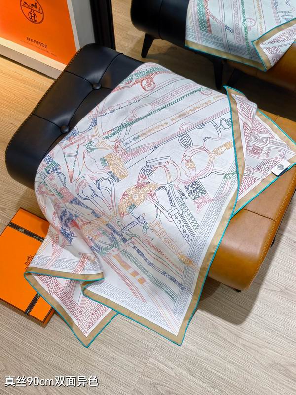 Hermes silk Scarf 90X90cm E04 (23)