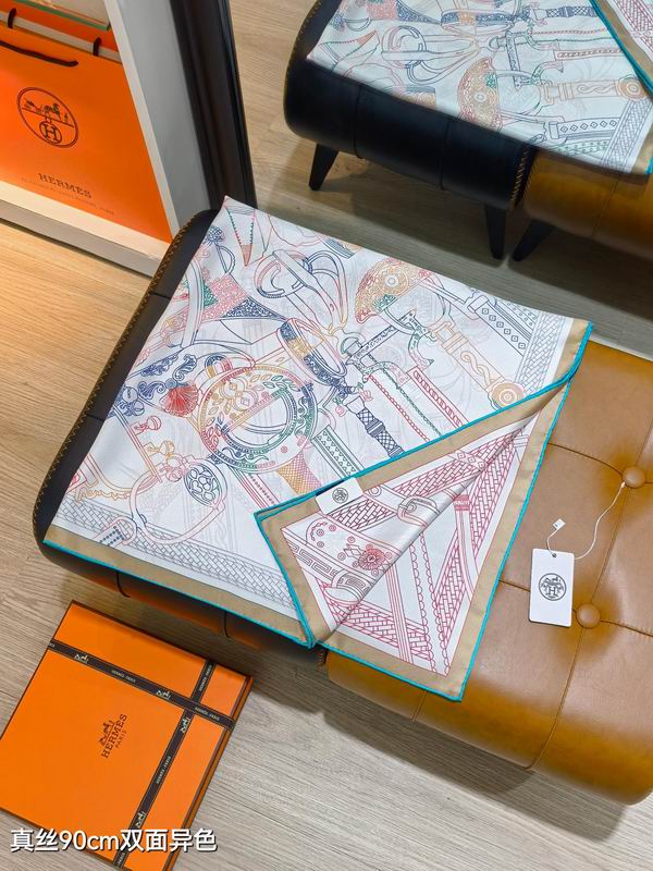 Hermes silk Scarf 90X90cm E04 (24)