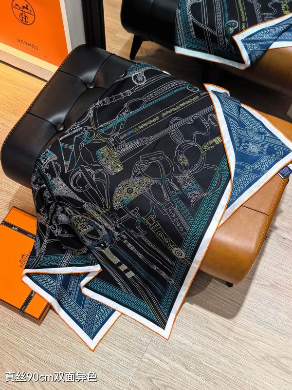 Hermes silk Scarf 90X90cm E04 (5)