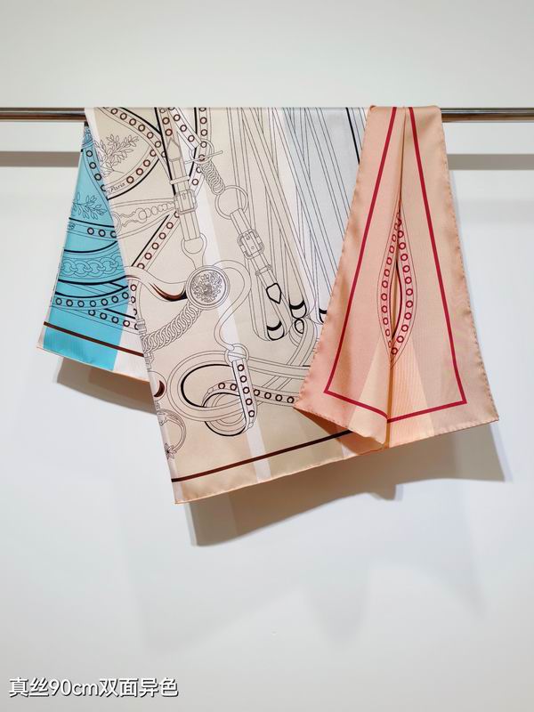 Hermes silk Scarf 90X90cm E06 (11)