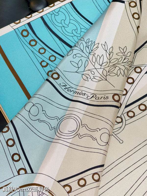 Hermes silk Scarf 90X90cm E06 (13)