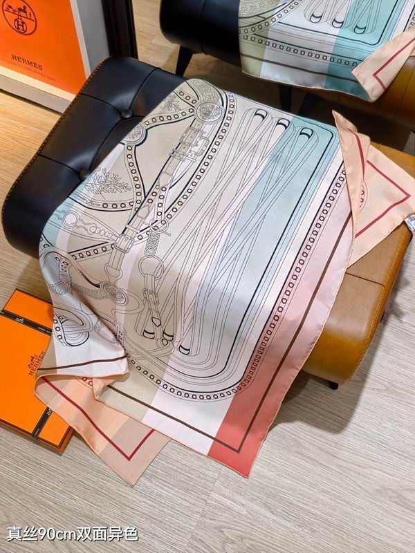 Hermes silk Scarf 90X90cm E06 (14)