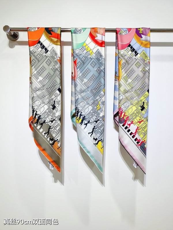 Hermes silk Scarf 90X90cm E07 (11)