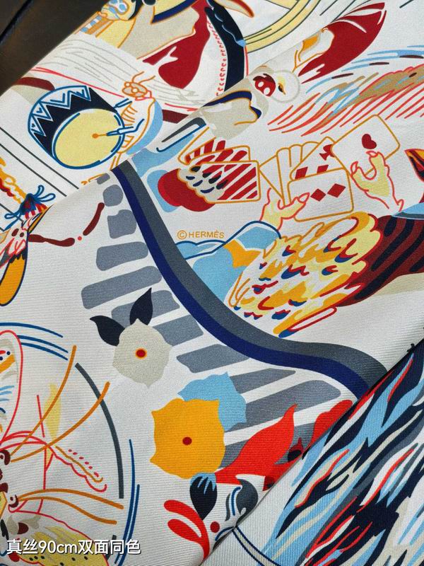 Hermes silk Scarf 90X90cm E07 (12)