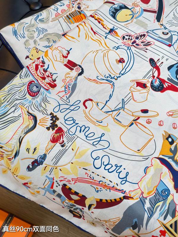 Hermes silk Scarf 90X90cm E07 (17)