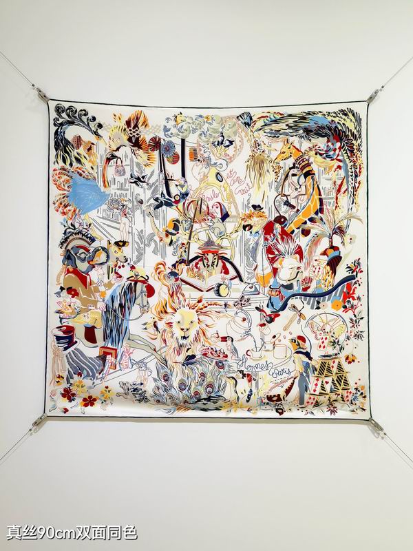 Hermes silk Scarf 90X90cm E07 (20)
