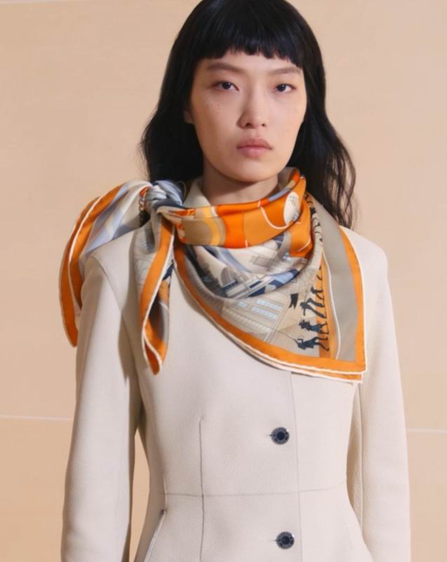 Hermes silk Scarf 90X90cm E07 (23)