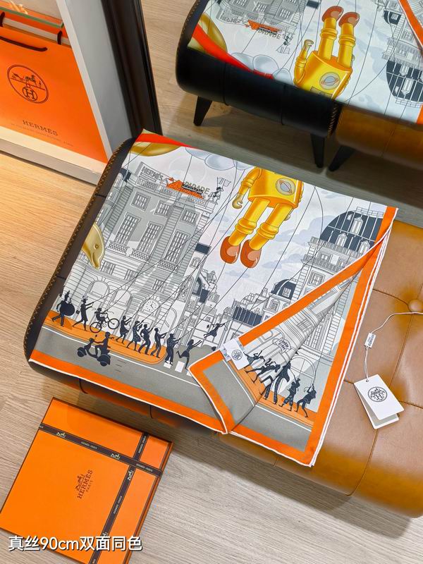Hermes silk Scarf 90X90cm E07 (25)