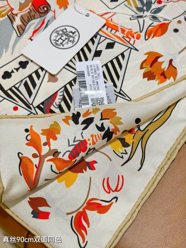 Hermes silk Scarf 90X90cm E07 (26)