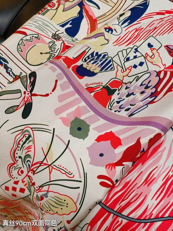 Hermes silk Scarf 90X90cm E07 (6)