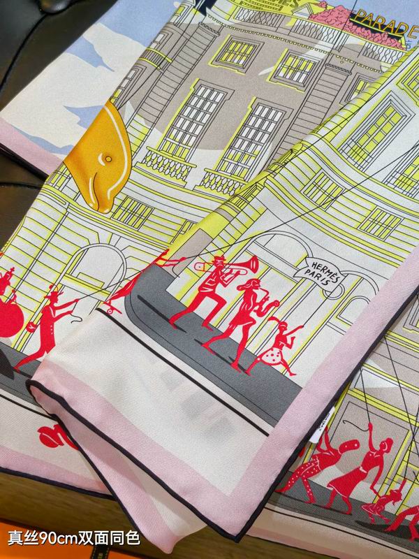 Hermes silk Scarf 90X90cm E07 (6)