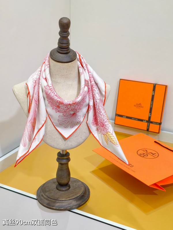 Hermes silk Scarf 90X90cm E08 (10)