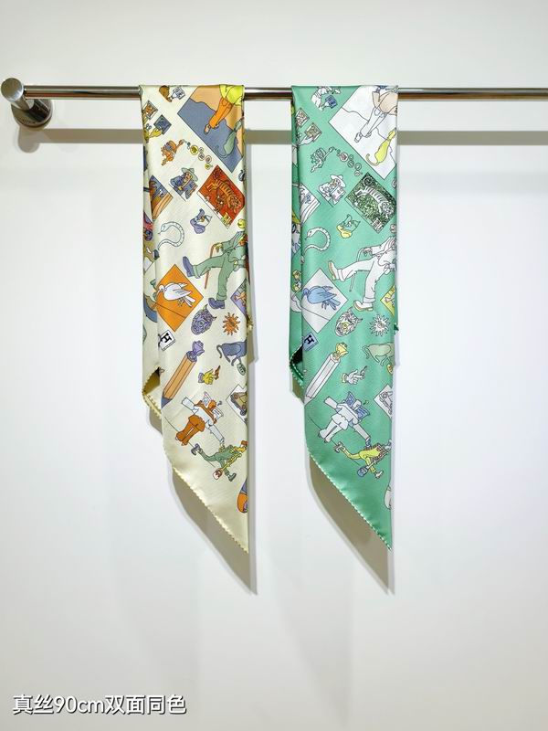 Hermes silk Scarf 90X90cm E08 (10)