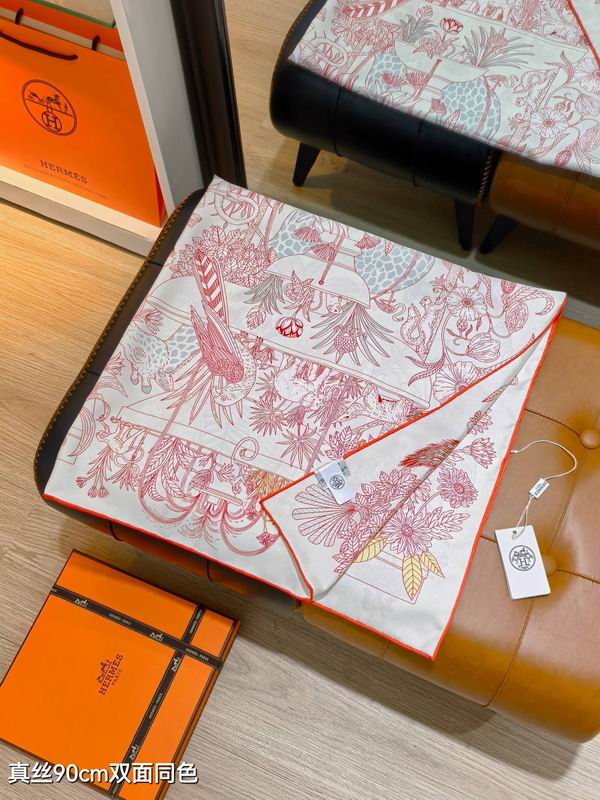 Hermes silk Scarf 90X90cm E08 (15)