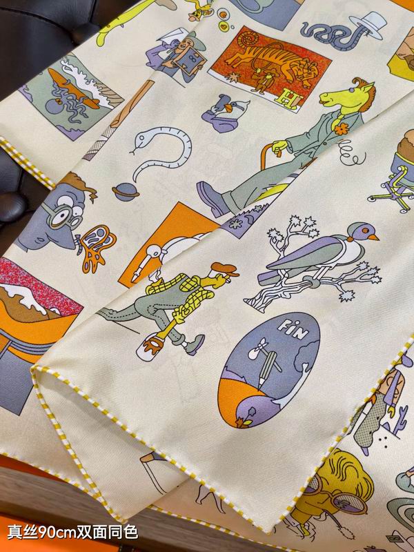 Hermes silk Scarf 90X90cm E08 (16)