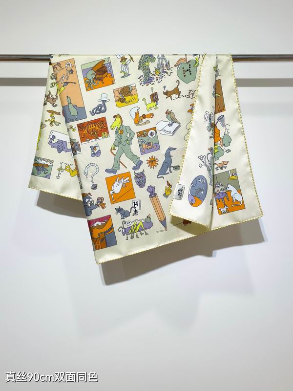 Hermes silk Scarf 90X90cm E08 (18)