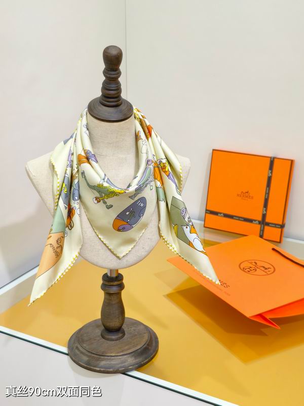 Hermes silk Scarf 90X90cm E08 (19)
