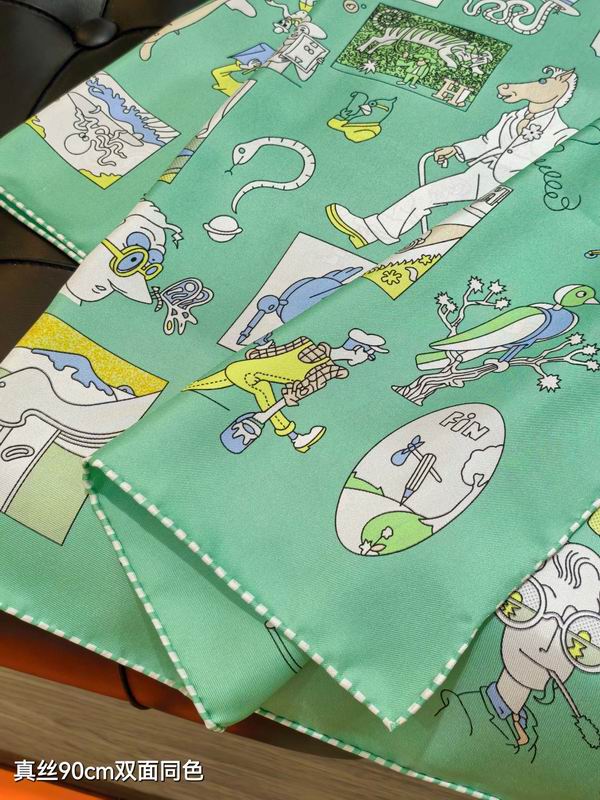 Hermes silk Scarf 90X90cm E08 (6)