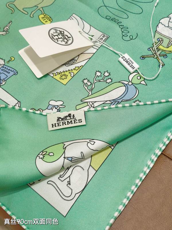 Hermes silk Scarf 90X90cm E08 (7)