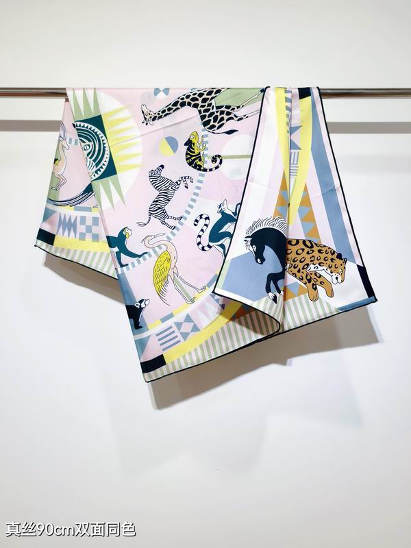 Hermes silk Scarf 90X90cm E09 (13)