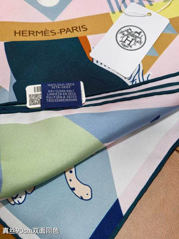 Hermes silk Scarf 90X90cm E09 (14)
