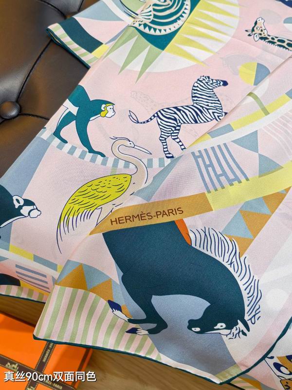 Hermes silk Scarf 90X90cm E09 (15)