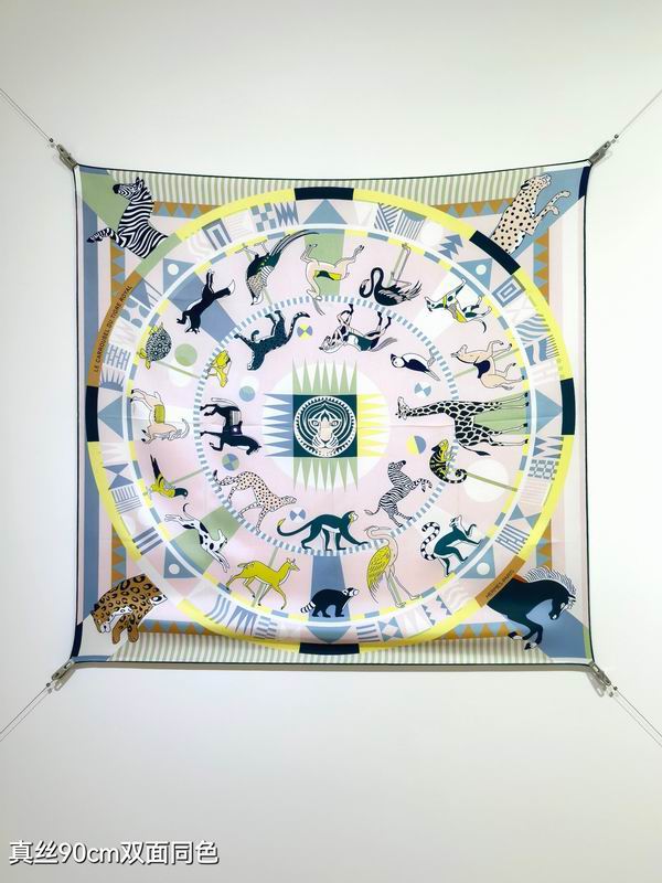 Hermes silk Scarf 90X90cm E09 (18)