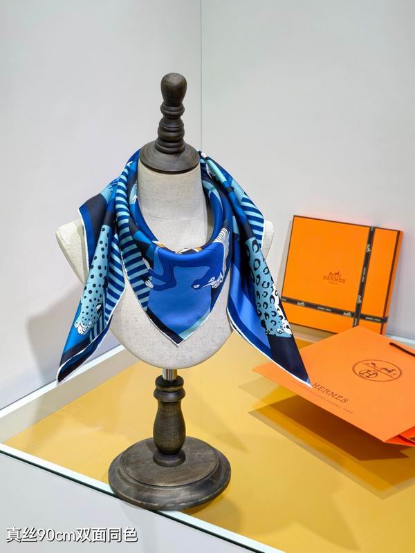 Hermes silk Scarf 90X90cm E09 (2)