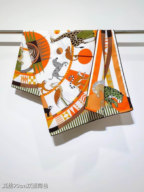 Hermes silk Scarf 90X90cm E09 (23)