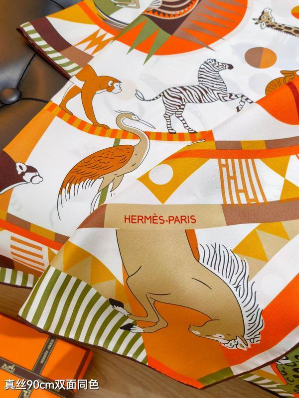 Hermes silk Scarf 90X90cm E09 (25)