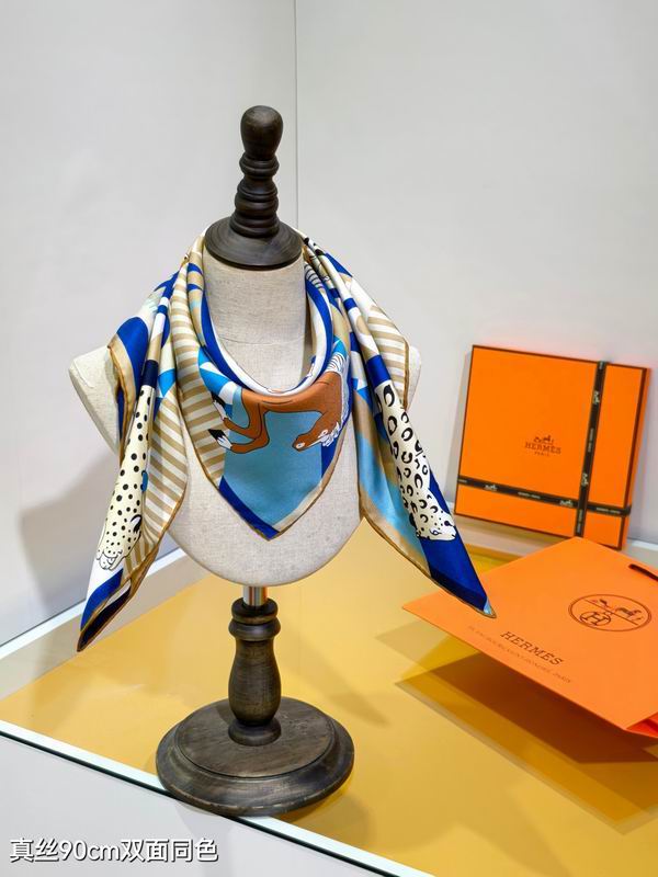 Hermes silk Scarf 90X90cm E09 (32)