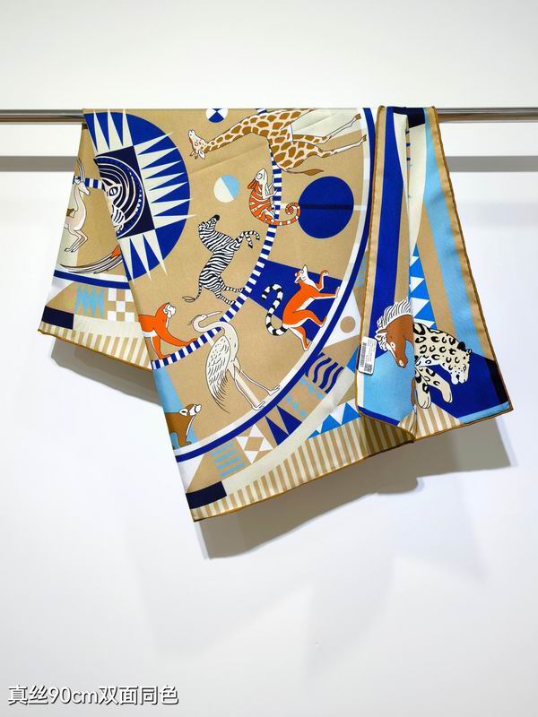 Hermes silk Scarf 90X90cm E09 (33)