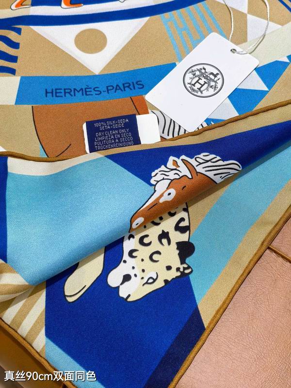 Hermes silk Scarf 90X90cm E09 (34)