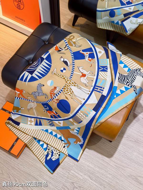 Hermes silk Scarf 90X90cm E09 (36)