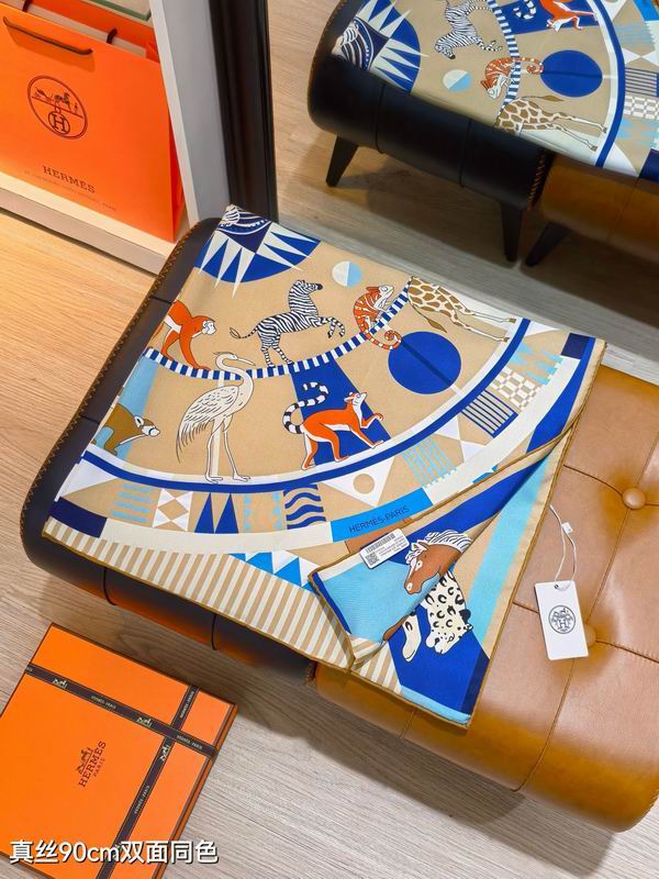 Hermes silk Scarf 90X90cm E09 (37)