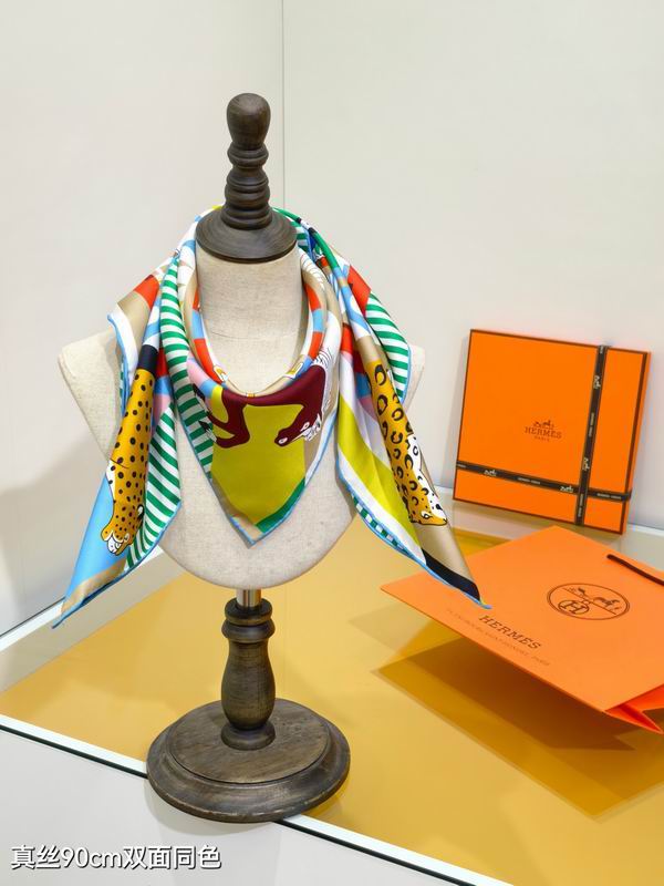 Hermes silk Scarf 90X90cm E09 (42)