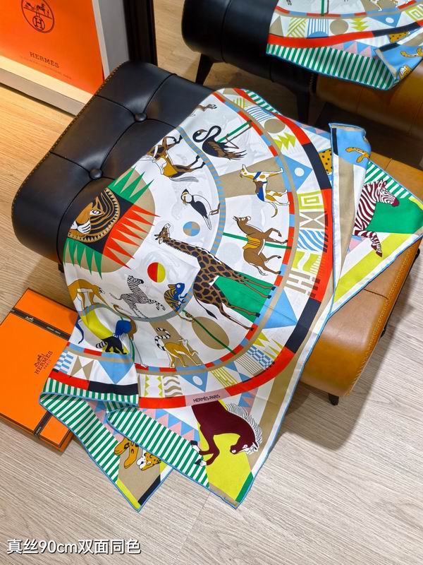 Hermes silk Scarf 90X90cm E09 (46)