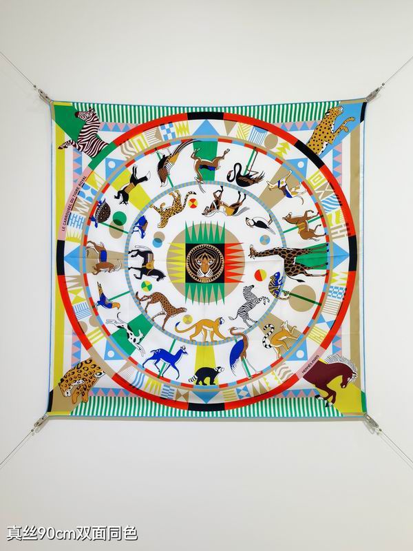 Hermes silk Scarf 90X90cm E09 (48)