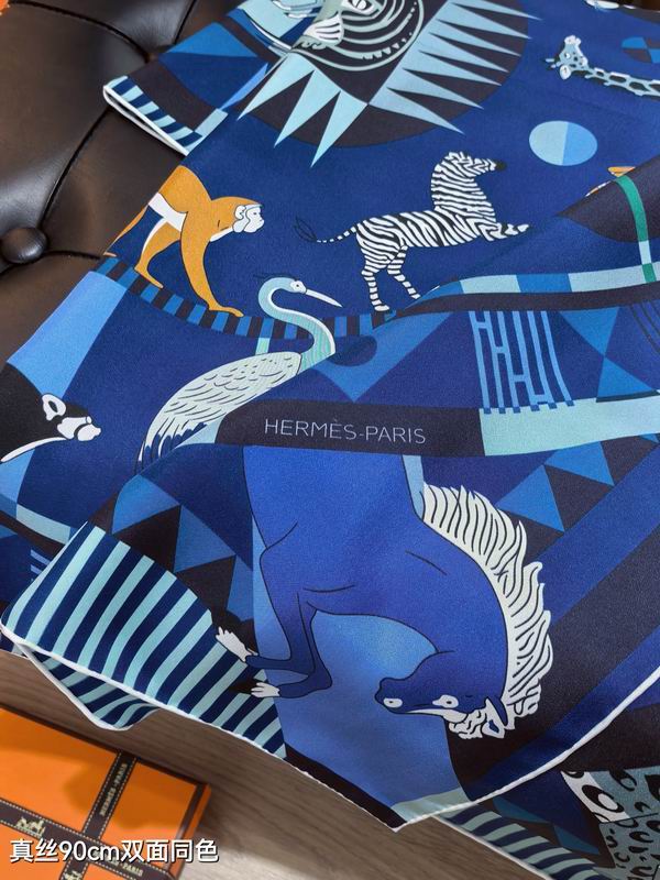 Hermes silk Scarf 90X90cm E09 (5)