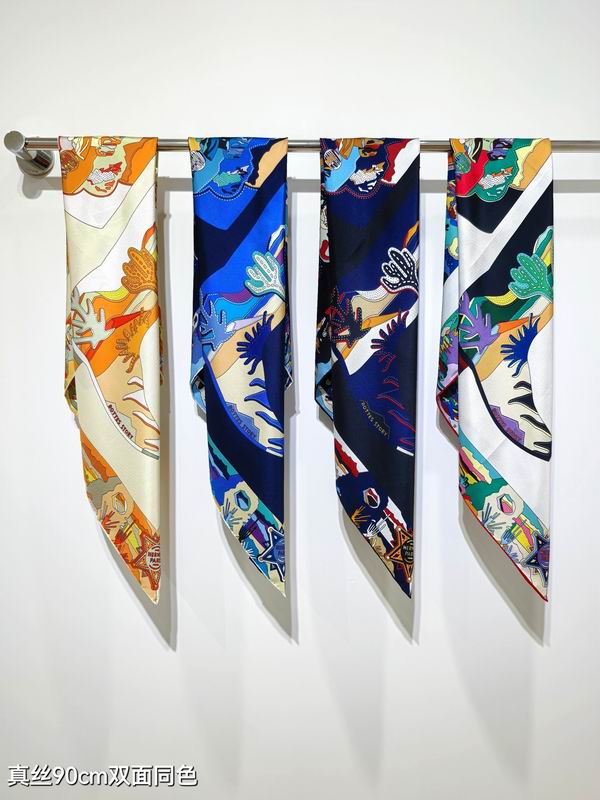 Hermes silk Scarf 90X90cm E12 (10)