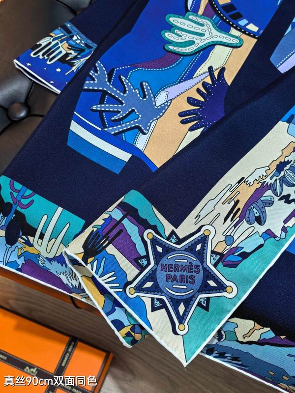 Hermes silk Scarf 90X90cm E12 (16)