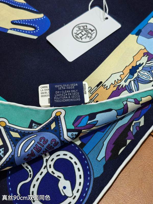 Hermes silk Scarf 90X90cm E12 (17)