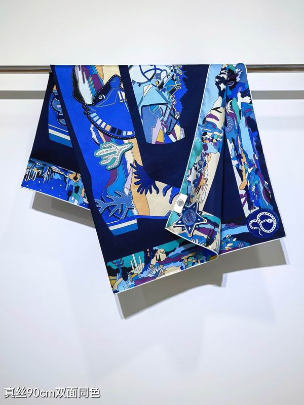 Hermes silk Scarf 90X90cm E12 (18)