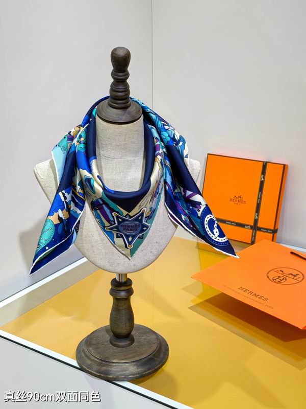 Hermes silk Scarf 90X90cm E12 (19)
