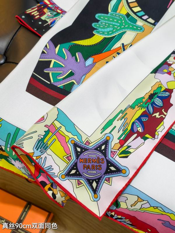 Hermes silk Scarf 90X90cm E12 (26)