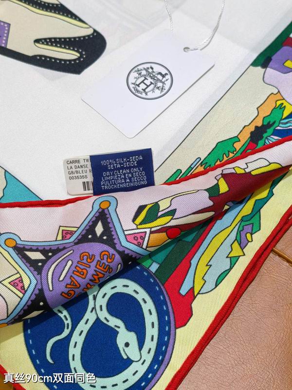 Hermes silk Scarf 90X90cm E12 (27)