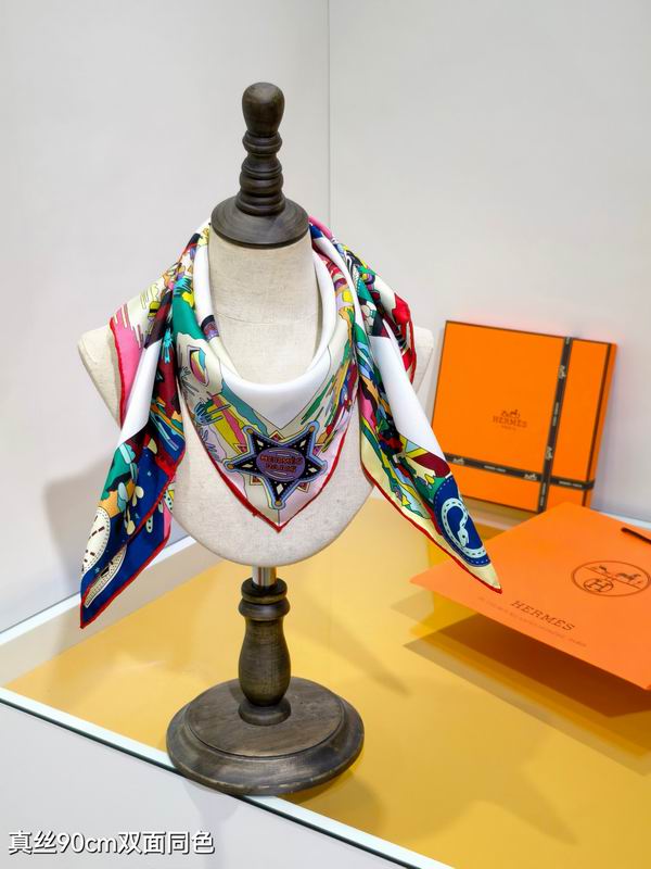 Hermes silk Scarf 90X90cm E12 (29)
